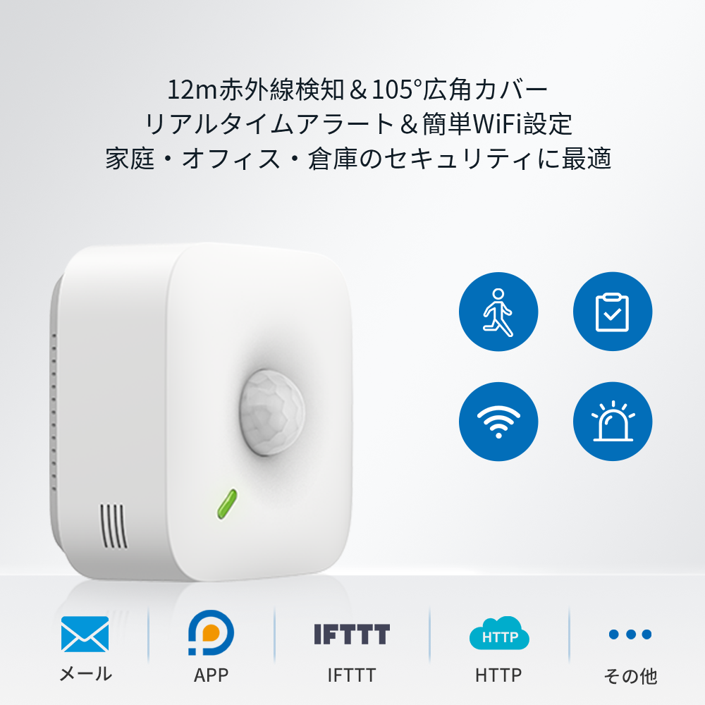 UbiBot 人体感知モーションセンサー MS1|WiFi対応・移動検知・アラート通知
