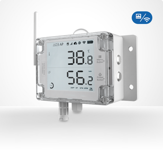 UbiBot GS1-AETH1RS 工業用温湿度センサー｜LCD 画面・データを視覚化・遠隔監視