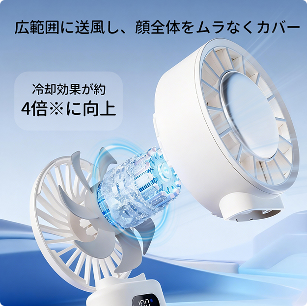 ペルチェ式冷却プレート搭載 ハンディ ファン Type-C充電式 強力送風 瞬間冷 却 100段階風量調整 携帯扇風機 熱中症 対策 通勤 通学 アウトドア対応小型扇風 機 暑さ対策 大風量ファン 持ち運び便利 ファン